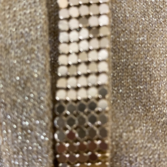 Spenser Evening Gold Lurex Chainmail Straps Top - Picture 14 of 15